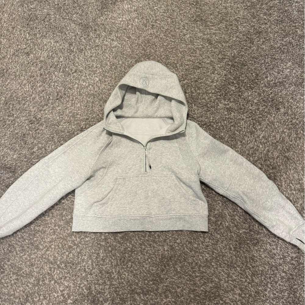 Lululemon Scuba Oversized Half Zip in grey xs/s